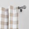 Threadmade Home Farmhouse Ball Curtain Rod, Pewter - 86"W x 120"L